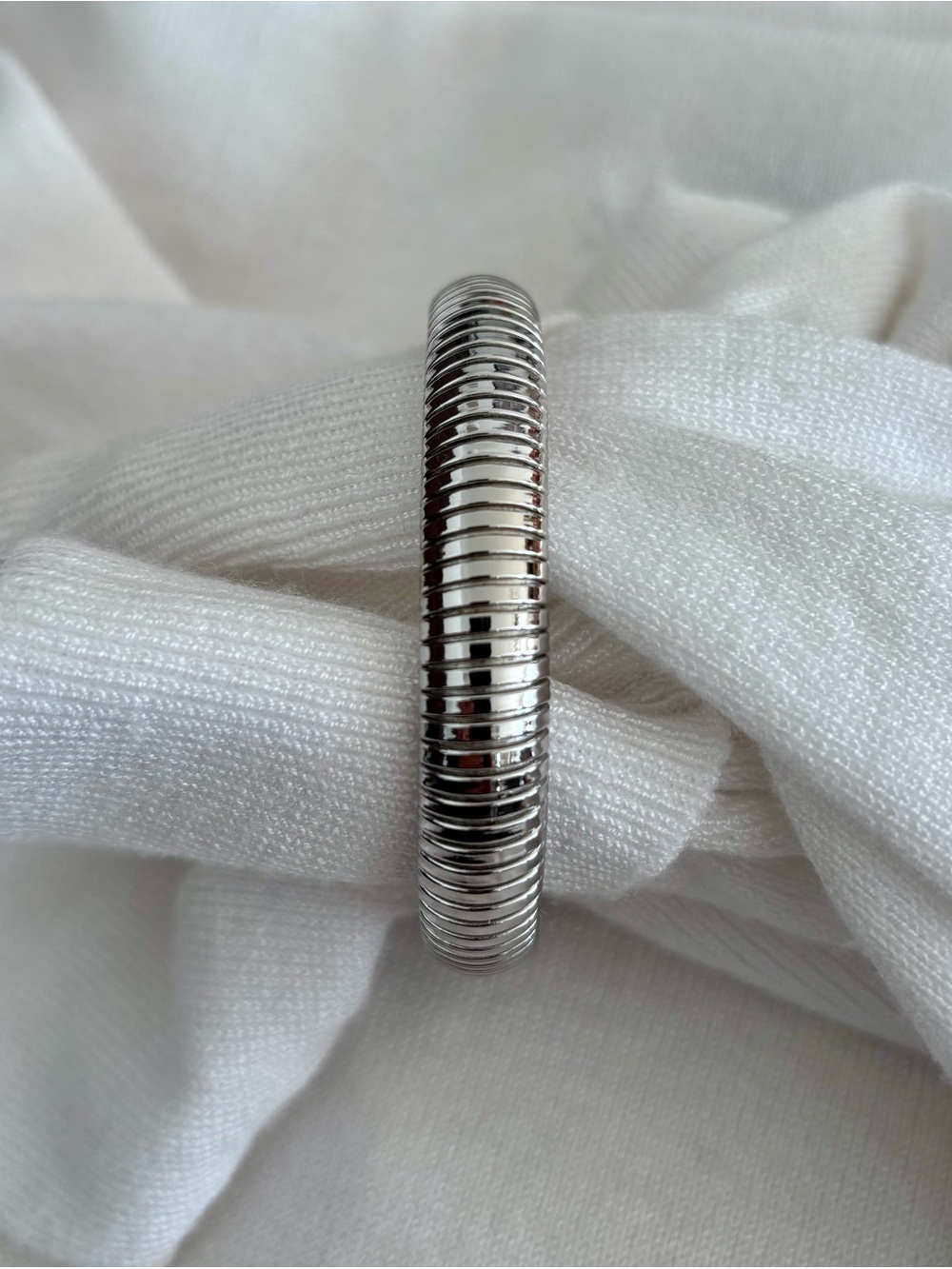 Stella & Dot Snake Stretch Bracelet Silver